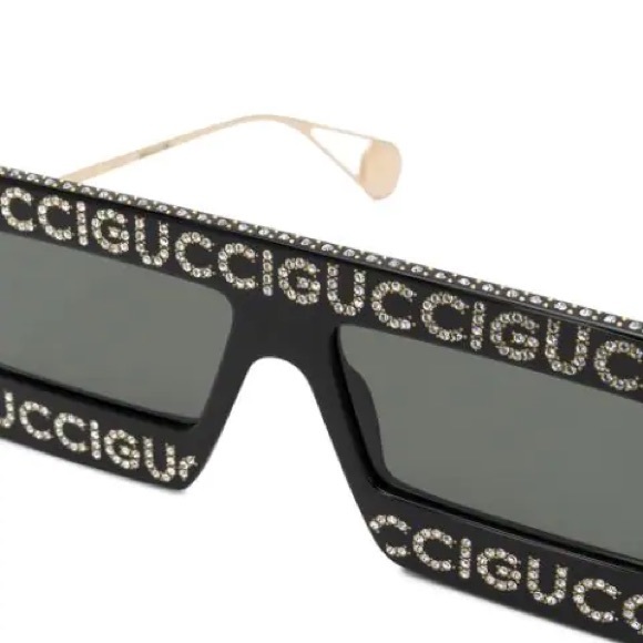 Gucci embellished rectangular sunglasses - Picture 9 of 13